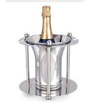 Champagne bucket 不锈钢香槟桶连紅酒杯座